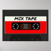 Red Mix-tape - geïnspireerde 80 en 90-inch retrosp Poster (Voorkant)