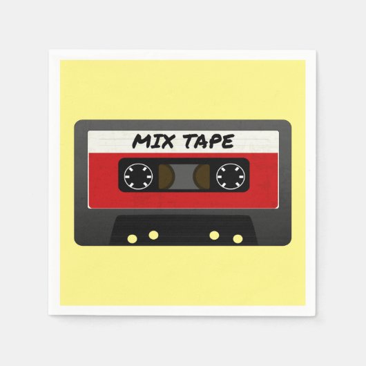 Red Mix-tape - geïnspireerde 80 en 90-inch retrosp Servet (Voorkant)