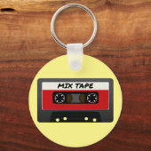Red Mix-tape - geïnspireerde 80 en 90-inch retrosp Sleutelhanger (Voorkant)