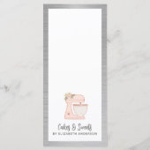 Red Mixer Bakery Pastry Chef Dessert Menu (Achterkant)