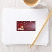 Red Mixer Flowers Folie Confetti Etiket (Insitu)