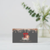 Red Mixer Flowers Roos Gold Drivers Bakery Visitekaartje (Staand voorkant)