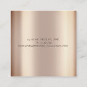 Red Mixer Rozen Gold Drivers Bakery Vierkante Visitekaartje (Achterkant)