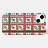 Red Mockingbird Poinsettia grenst aan rood Case-Mate iPhone Case (Achterkant (horizontaal))
