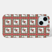 Red Mockingbird Poinsettia grenst aan rood Case-Mate iPhone Case (Achterkant (horizontaal))