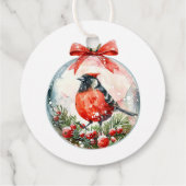 Red Mockingbird Winterlandschap Bedankjes Labels (Achterkant)