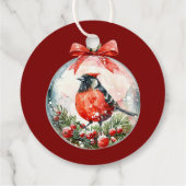 Red Mockingbird Winterlandschap Bedankjes Labels (Achterkant)