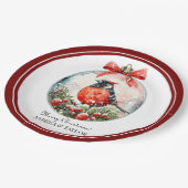 Red Mockingbird Winterlandschap Papieren Bordje (Gekanteld)