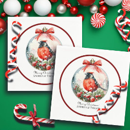 Red Mockingbird Winterlandschap Servet