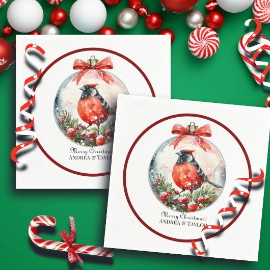 Red Mockingbird Winterlandschap Servet