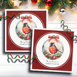 Red Mockingbird Winterlandschap Servet