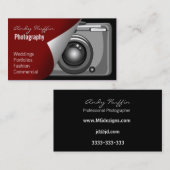 Red Mod Fotografie, camera Visitekaartje (Voorkant / Achterkant)