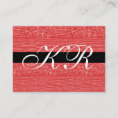 RED MODE BEADS MONOGRAM VISITEKAARTJE (Achterkant)