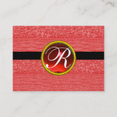 RED MODE BEADS RUBY GEM MONOGRAM VISITEKAARTJE (Achterkant)