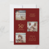 Red Modern 3 Foto's Pet All Wedding Jubileum (Voorkant)