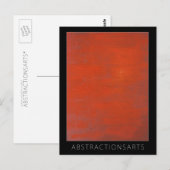 Red Modern Art Briefkaart (Voorkant / Achterkant)