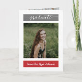 Red Modern Block 5-Photo Afstuderen (Voorkant)