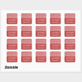Red Modern Bohemian Save the Date Stickers (Vel)