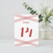 Red Modern Deco Table Briefkaart (Staand voorkant)