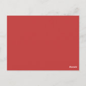 Red Modern Deco Table Briefkaart (Achterkant)