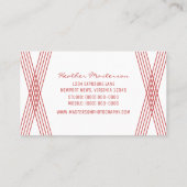 Red Modern Deco Visitekaartje (Achterkant)