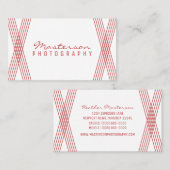 Red Modern Deco Visitekaartje (Voorkant / Achterkant)