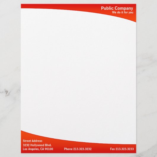 Red Modern Elegant Briefhoofd Ontwerp (Voorkant)