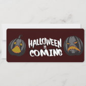 Red Modern & Elegant Halloween Spooky Party Ticket Save The Date (Achterkant)