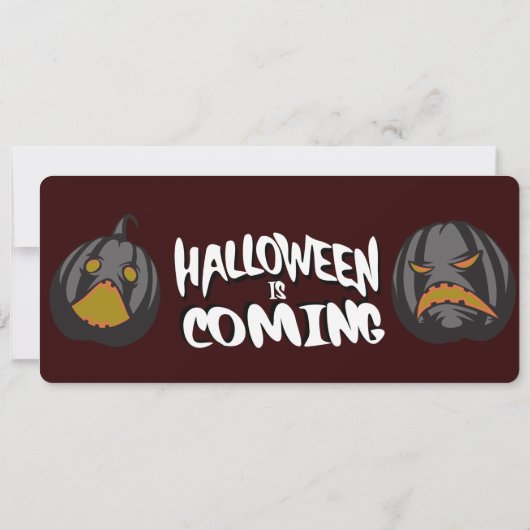 Red Modern & Elegant Halloween Spooky Party Ticket Save The Date (Achterkant)