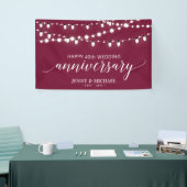 Red Modern Happy 40th Wedding Jubileum Banner (Beurs)