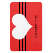 Red Modern Heart Flexi Magnet Magneet (Verticaal)