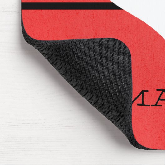 Red Modern Heart Mousepad Muismat (Hoek)