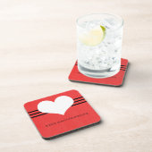 Red Modern Heart Onderzetter set (Rechterzijde)