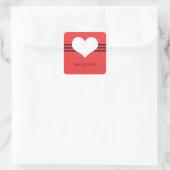 Red Modern Heart Stickers (Tas)