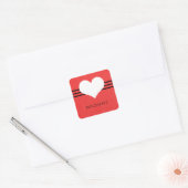 Red Modern Heart Stickers (Envelop)