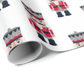 Red Modern kerstrecker Cadeaupapier (Rol Hoek)