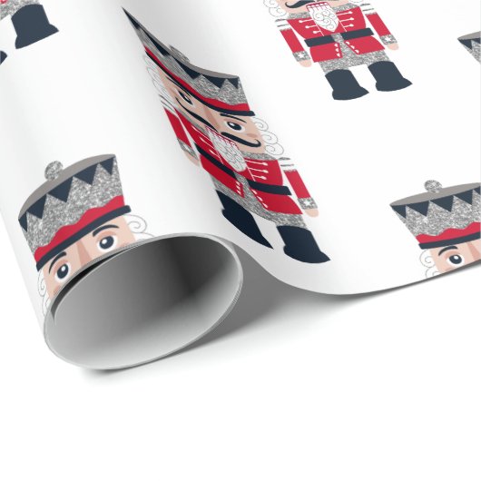 Red Modern kerstrecker Cadeaupapier (Rol Hoek)