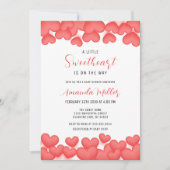 Red Modern Little Sweetheart Valentijn Baby shower Kaart (Voorkant)