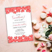 Red Modern Little Sweetheart Valentijn Baby shower Kaart