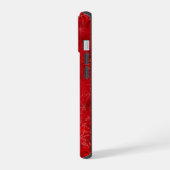 Red Modern Merry kerst iPhone 15 Case (Linkerkant)