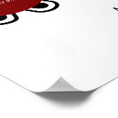 Red Modern Minimal Wedding Seating Chart Poster (Hoek)