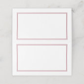 Red Modern minimalist bruiloft Blank Place Card Plaatskaartje (Buitenkant ongevouwen)