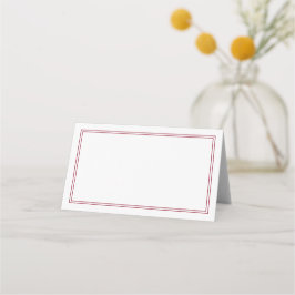 Red Modern minimalist bruiloft Blank Place Card Plaatskaartje