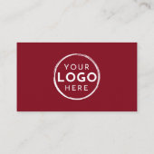 Red Modern Photo Logo Professional Visitekaartje (Achterkant)