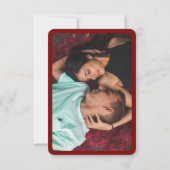 Red Modern Photo RSVP Insert QR Code Kaartje (Achterkant)