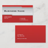 Red Modern Professional Elegant Classy Visitekaartje (Voorkant / Achterkant)