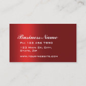 Red Modern Professional, elegant eenvoudig plaatje Visitekaartje (Achterkant)