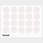 Red Modern script Merry Kerstfeestay Gift Ronde Sticker (Vel)