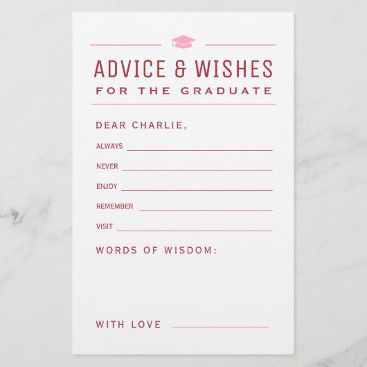 Red Modern Typography Afstuderen advies & wensen (Voorkant)