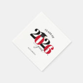 Red Modern Typography Class of 2025 Afstuderen Servet (Hoek)